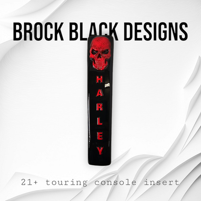 21+ skull flag console insert
