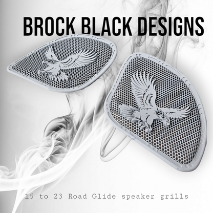 98-2024 Road Glide 3D Eagle speakers grill covers set