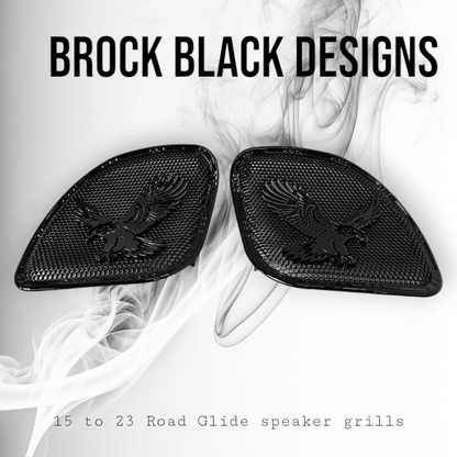 98-2024 Road Glide 3D Eagle speakers grill covers set