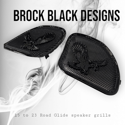 98-2024 Road Glide 3D Eagle speakers grill covers set