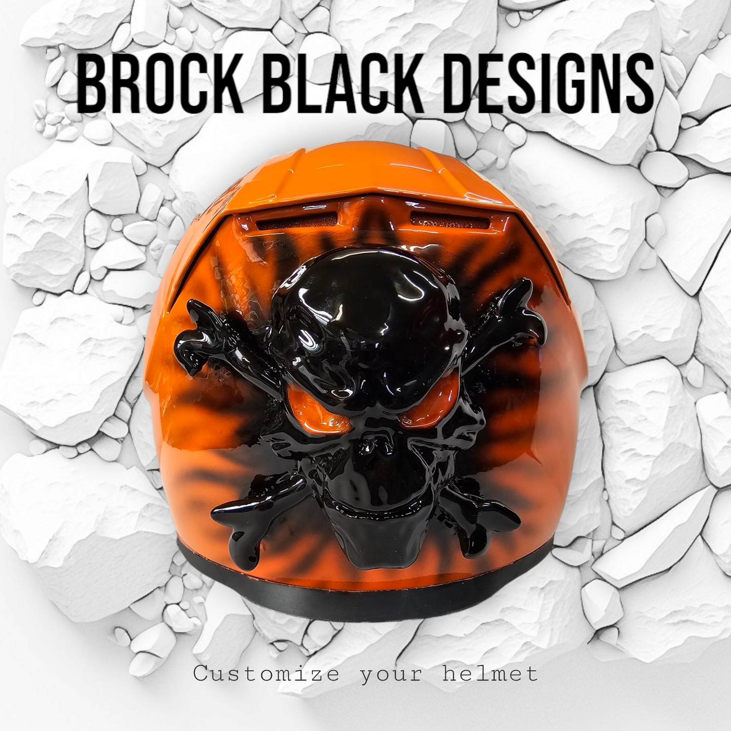 3D skull and crossbones helmet