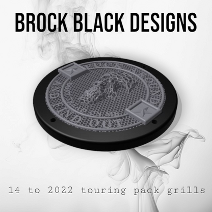 A set of Webbed skull FAFO 14-23 Harley Davidson Touring Pack Speaker Grill Cover Guard