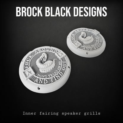 4 hole round 3D Don't Tread on Me speaker grill covers set