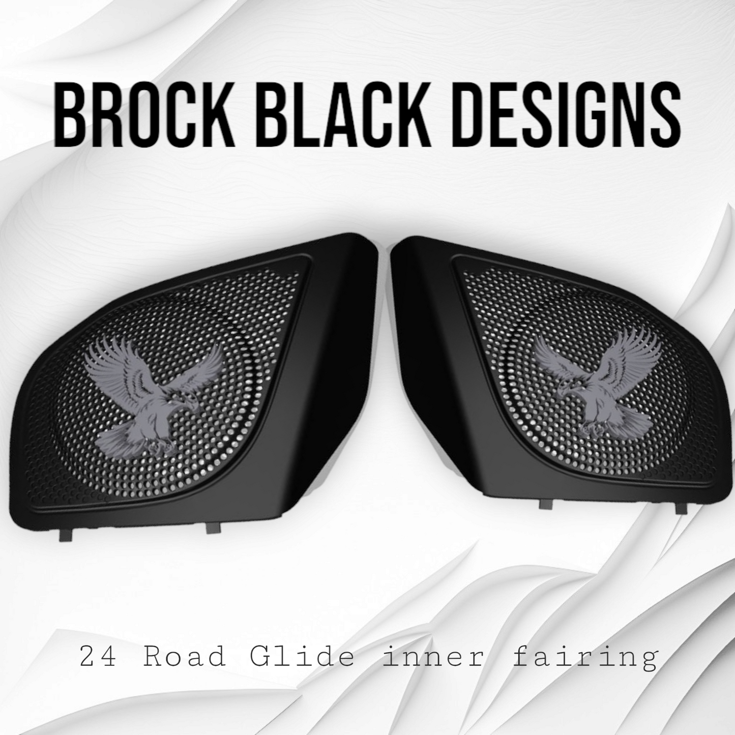 98-2024 Road Glide 3D Eagle speakers grill covers set