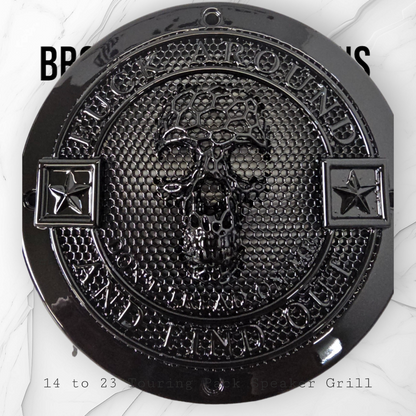 A set of Webbed skull FAFO 14-23 Harley Davidson Touring Pack Speaker Grill Cover Guard