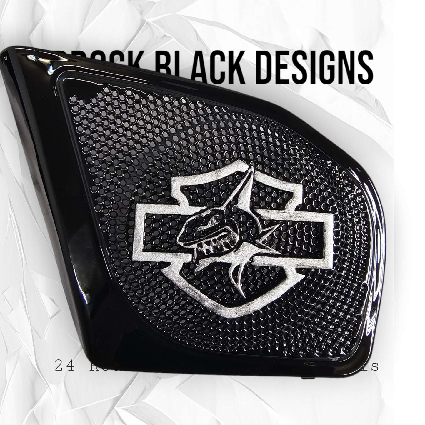 98-2024 Road Glide 3D shark speakers grill covers set