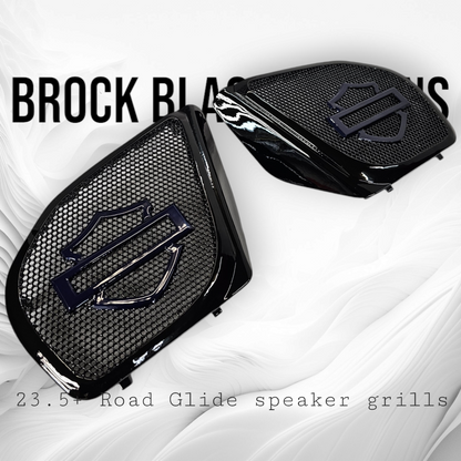 98 to 2024 Road Glide 3D shield speakers grill covers set