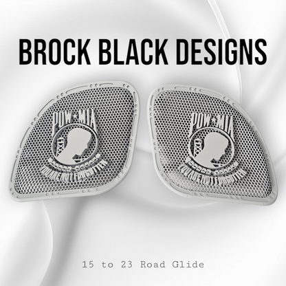 98-2024 Road Glide 3D POW MIA TRIBUTE speakers grill covers set