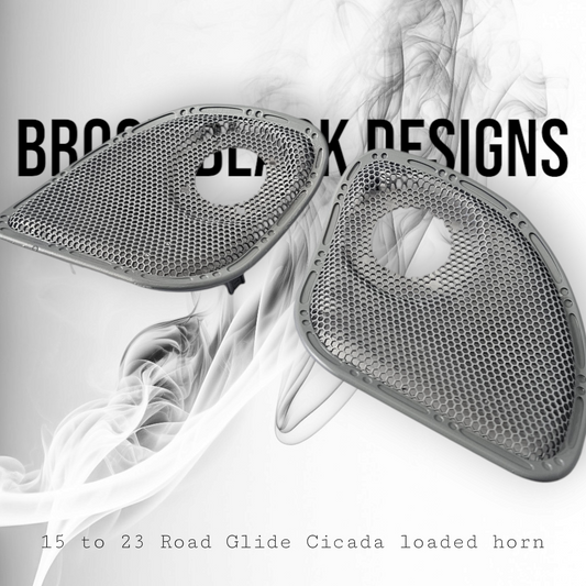 98 to 23 Road Glide with Cicada speakers grill covers set