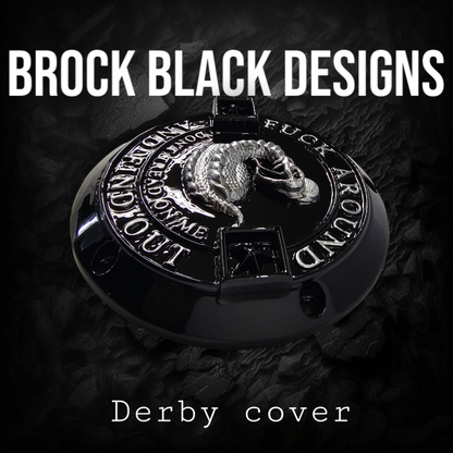 Don't Tread on Me themed Harley derby cover
