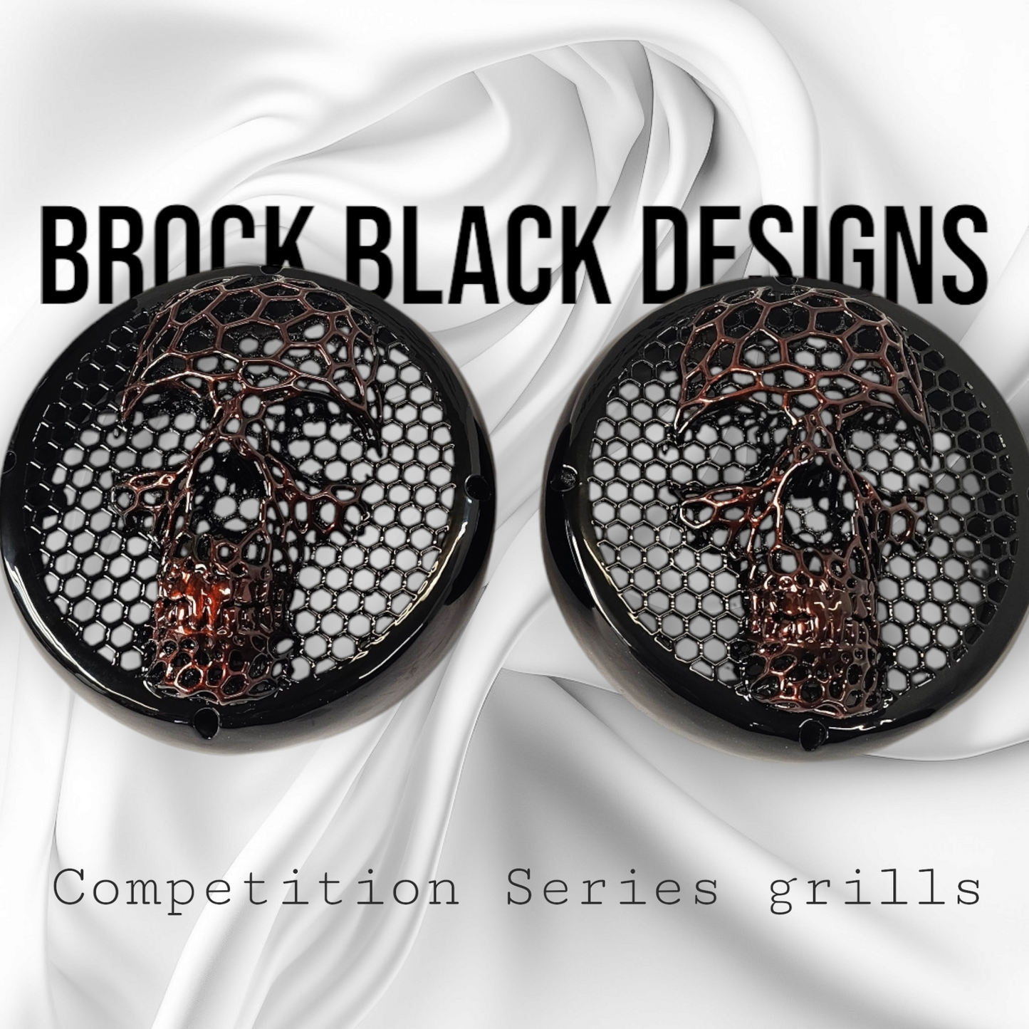 Competition series of webbed skull speakers grill covers