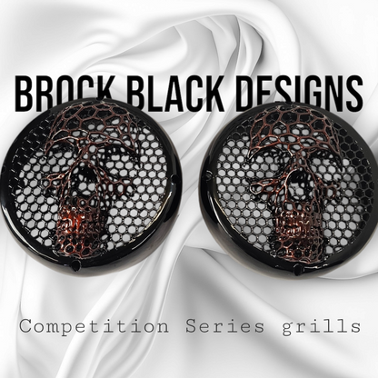 Competition series of webbed skull speakers grill covers