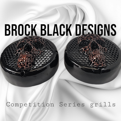 Competition series of webbed skull speakers grill covers