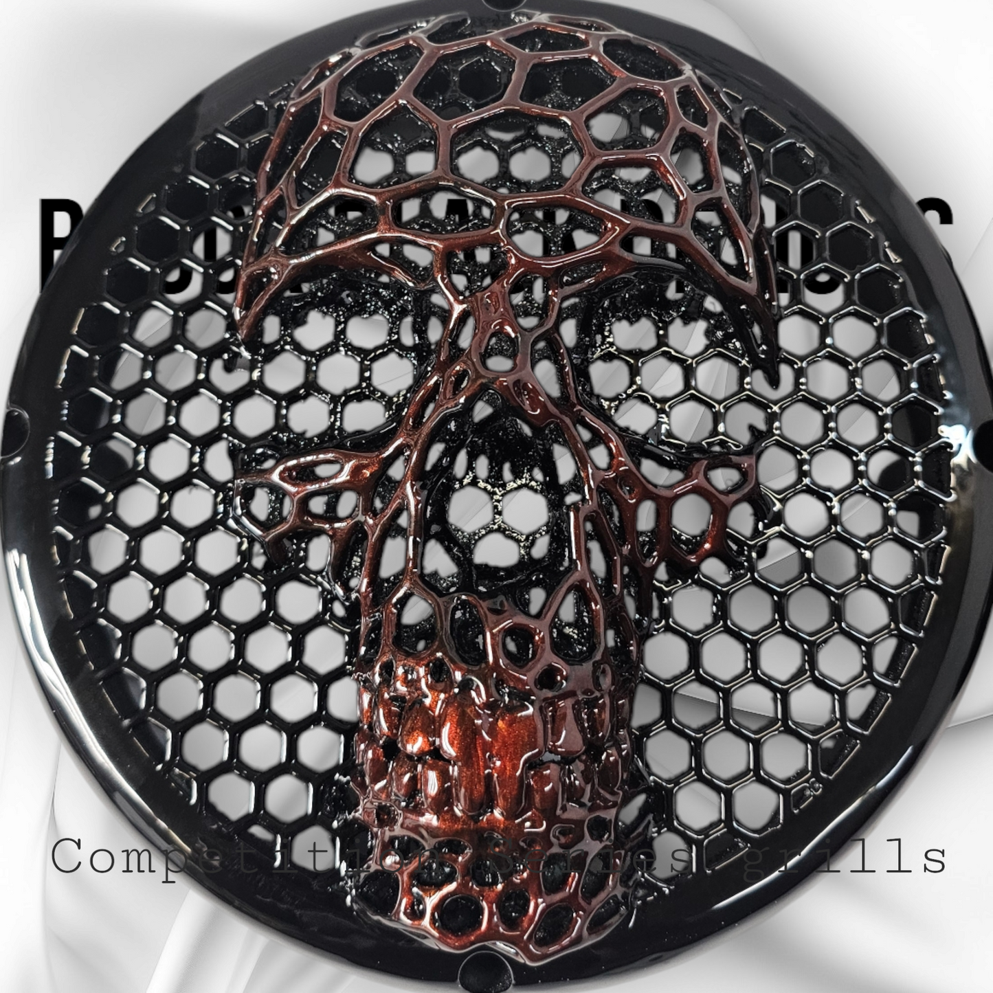 Competition series of webbed skull speakers grill covers