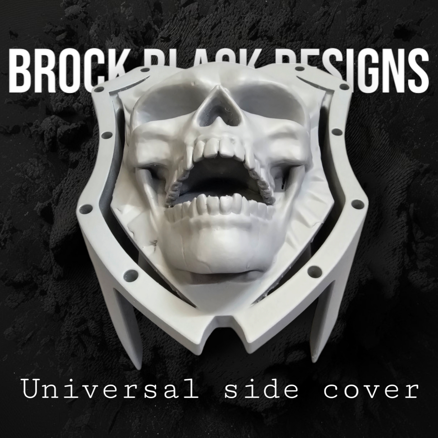3D screaming skull horn cover