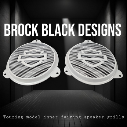 97-25+ Harley inner 3D shield speakers grill covers set