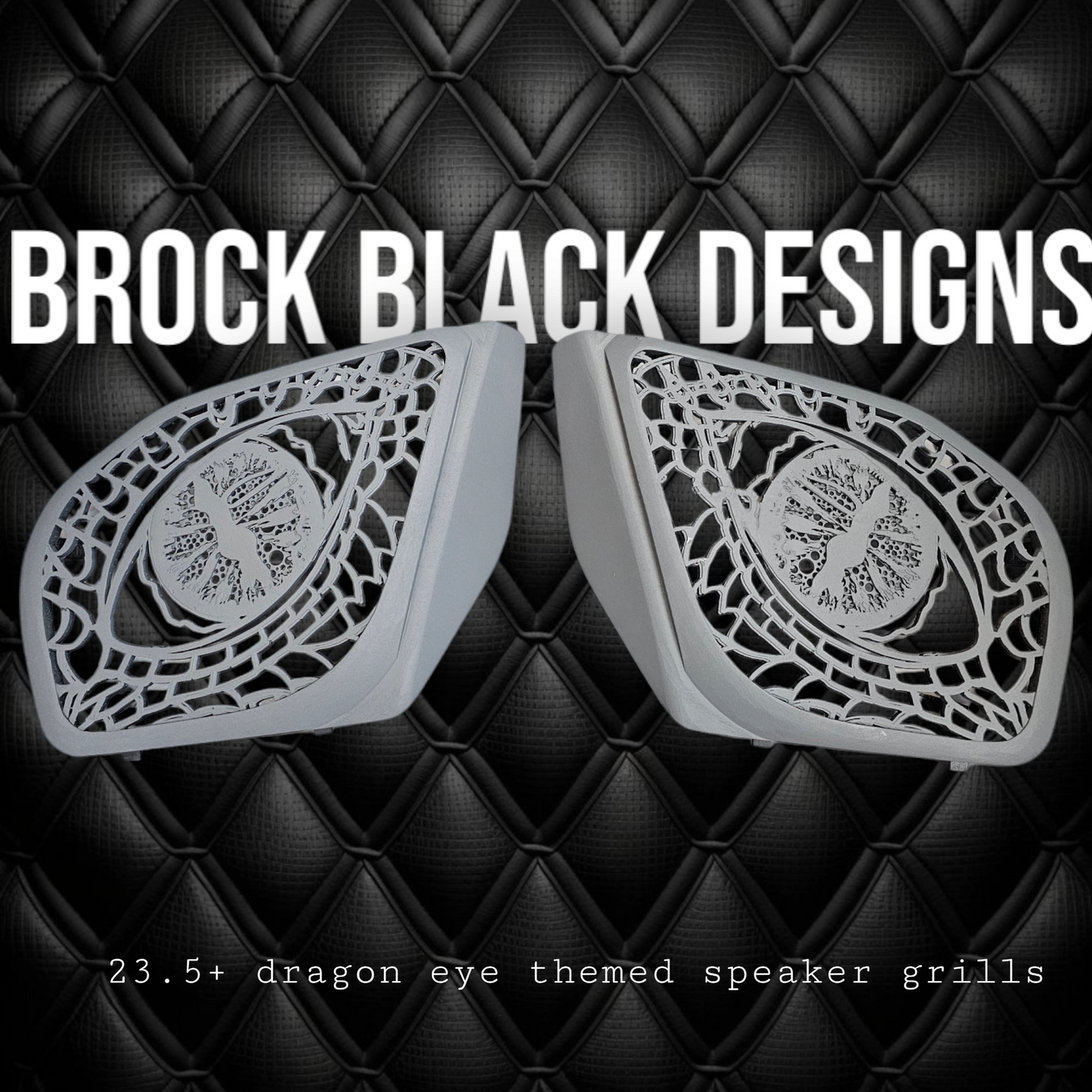 98 to 24+ Road Glide Dragon eye speakers grill covers sets