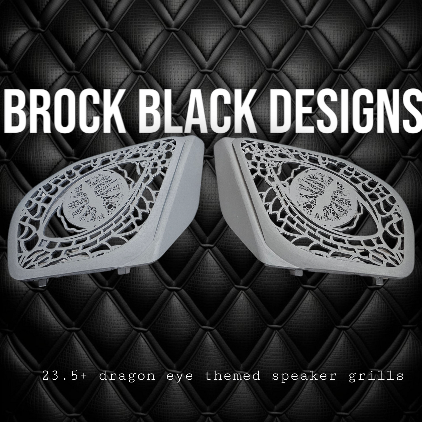 98 to 24+ Road Glide Dragon eye speakers grill covers sets