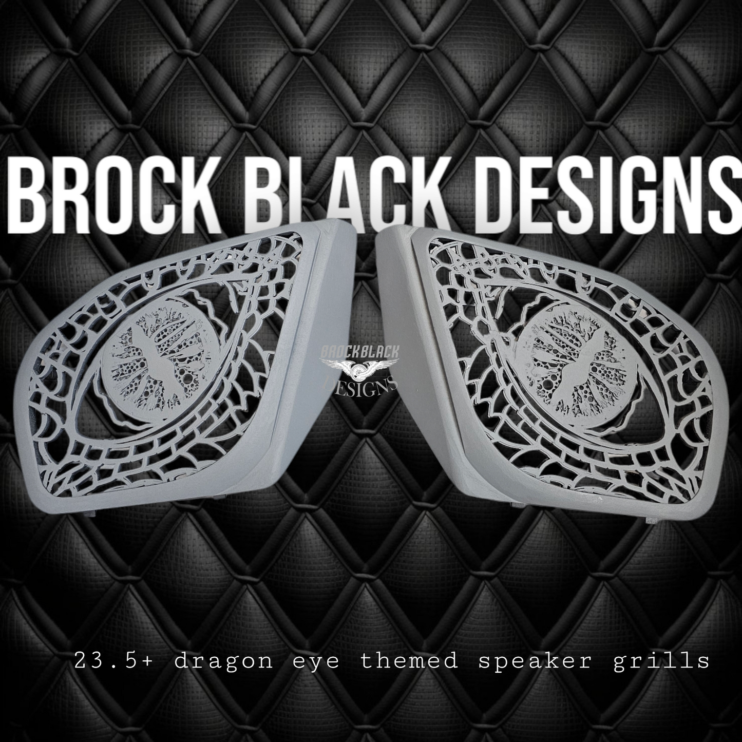 98 to 24+ Road Glide Dragon eye speakers grill covers sets