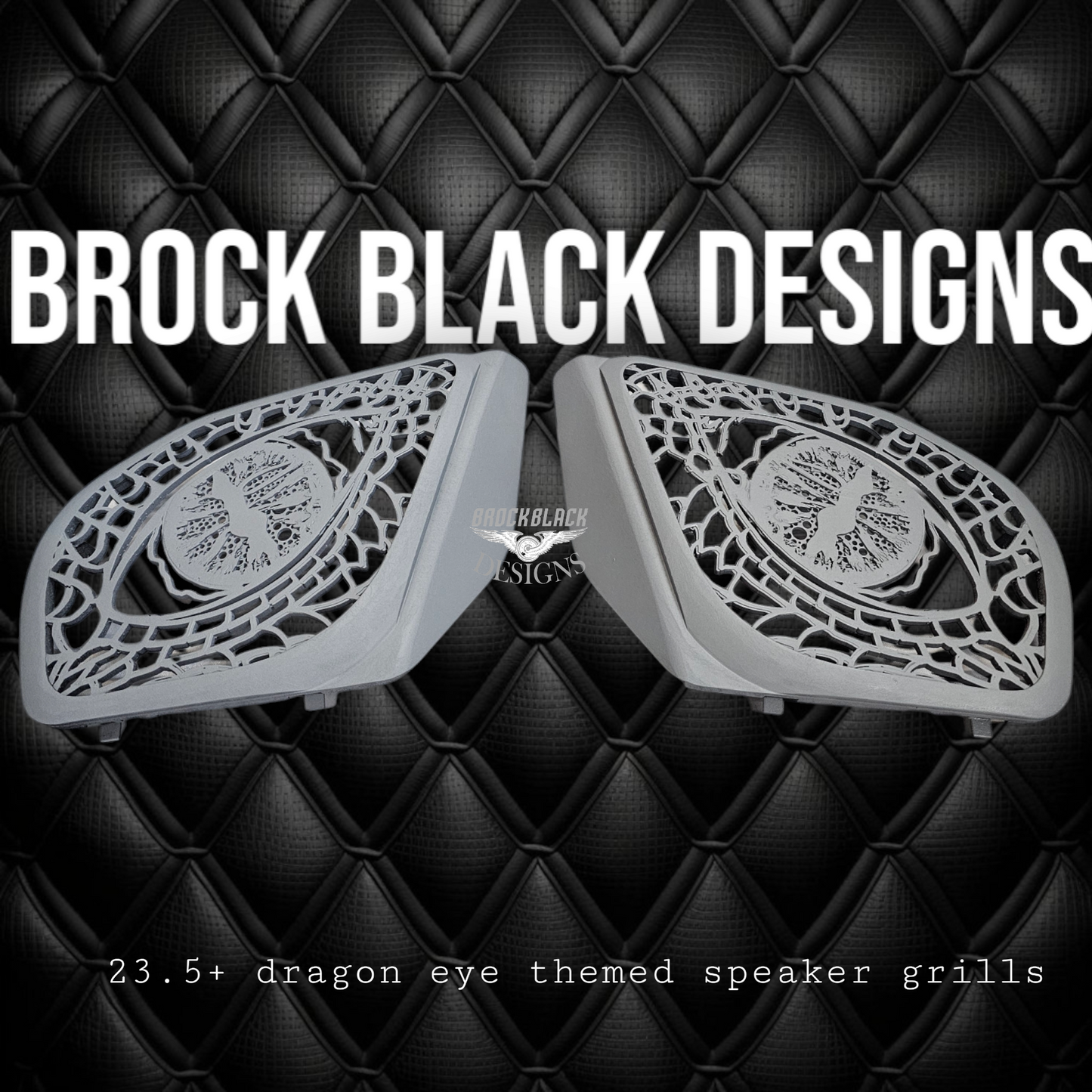 98 to 24+ Road Glide Dragon eye speakers grill covers sets