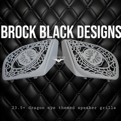 98 to 24+ Road Glide Dragon eye speakers grill covers sets