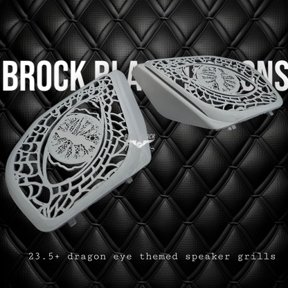 98 to 24+ Road Glide Dragon eye speakers grill covers sets