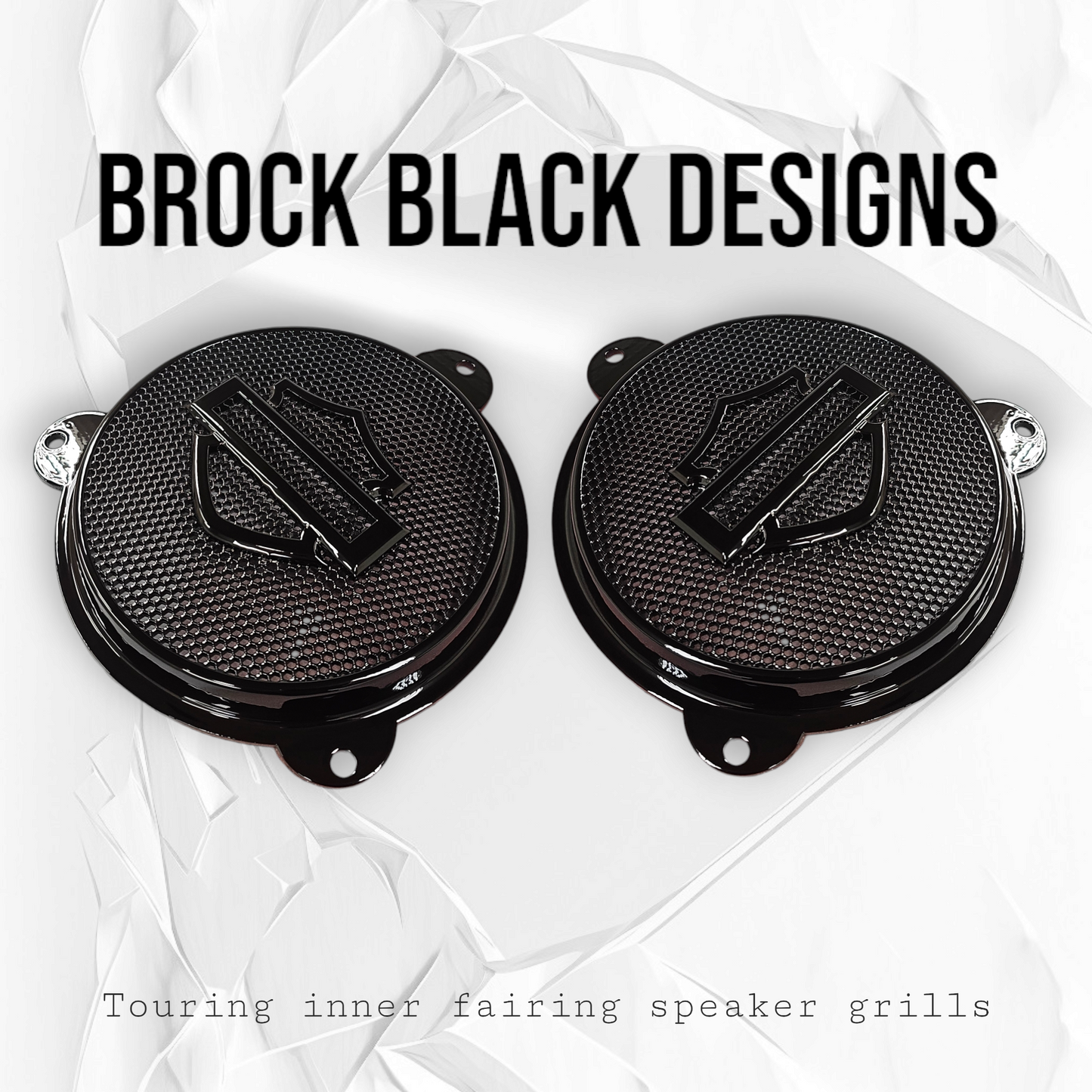 97-25+ Harley inner 3D shield speakers grill covers set