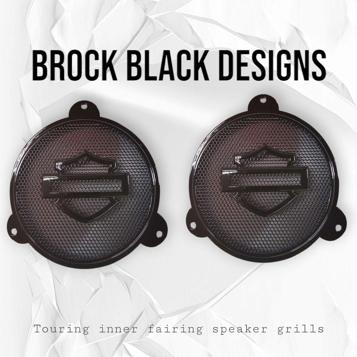 97-25+ Harley inner 3D shield speakers grill covers set