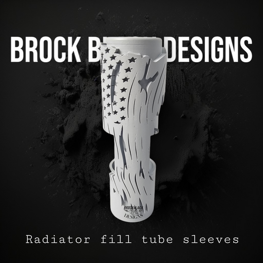 23.5 + radiator fill tube tattered American flag sleeve