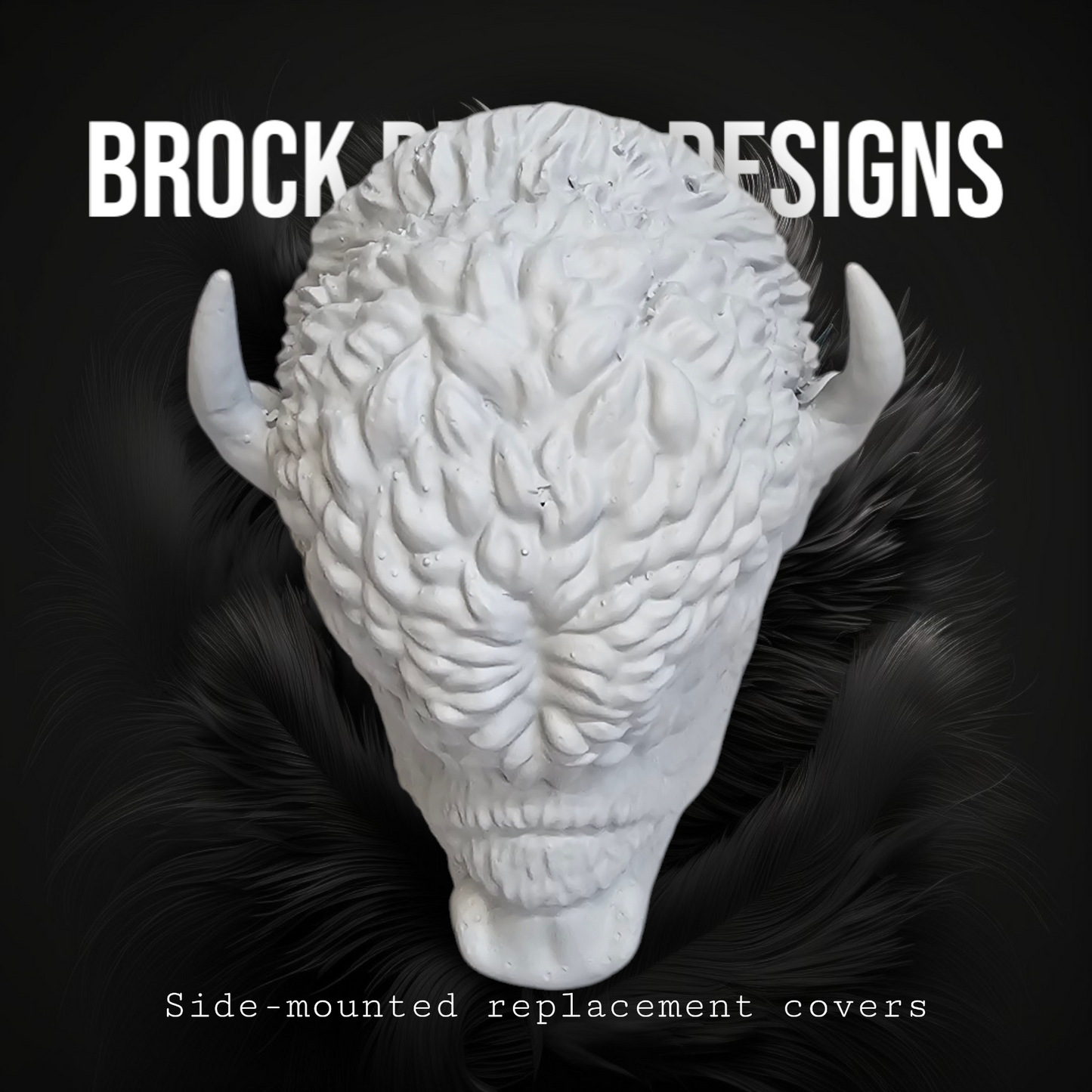 3D buffalo horn cover