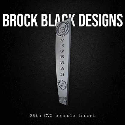 25th CVO console insert 3D navy Veteran