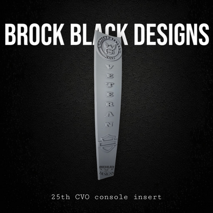25th CVO console insert 3D navy Veteran