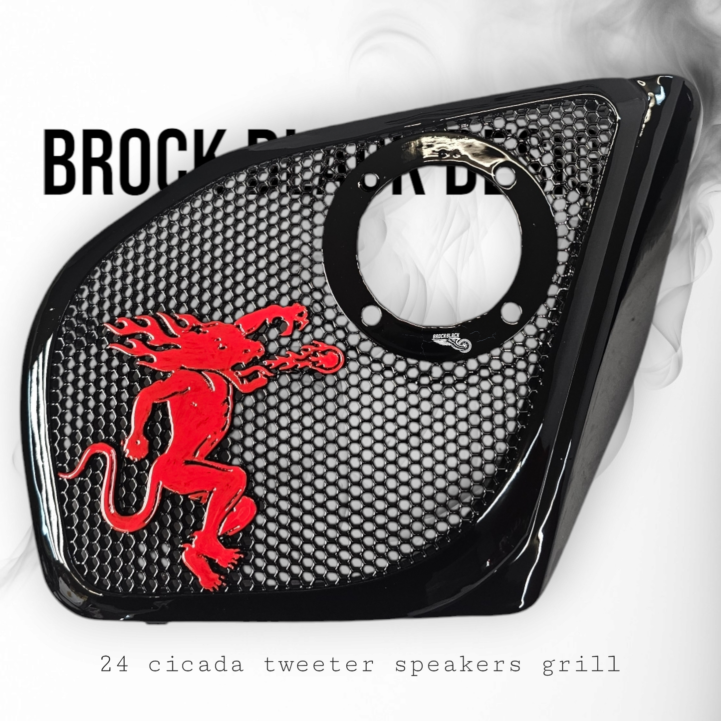 2024 Road Glide with Cicada tweeter speakers grills set Fireball theme