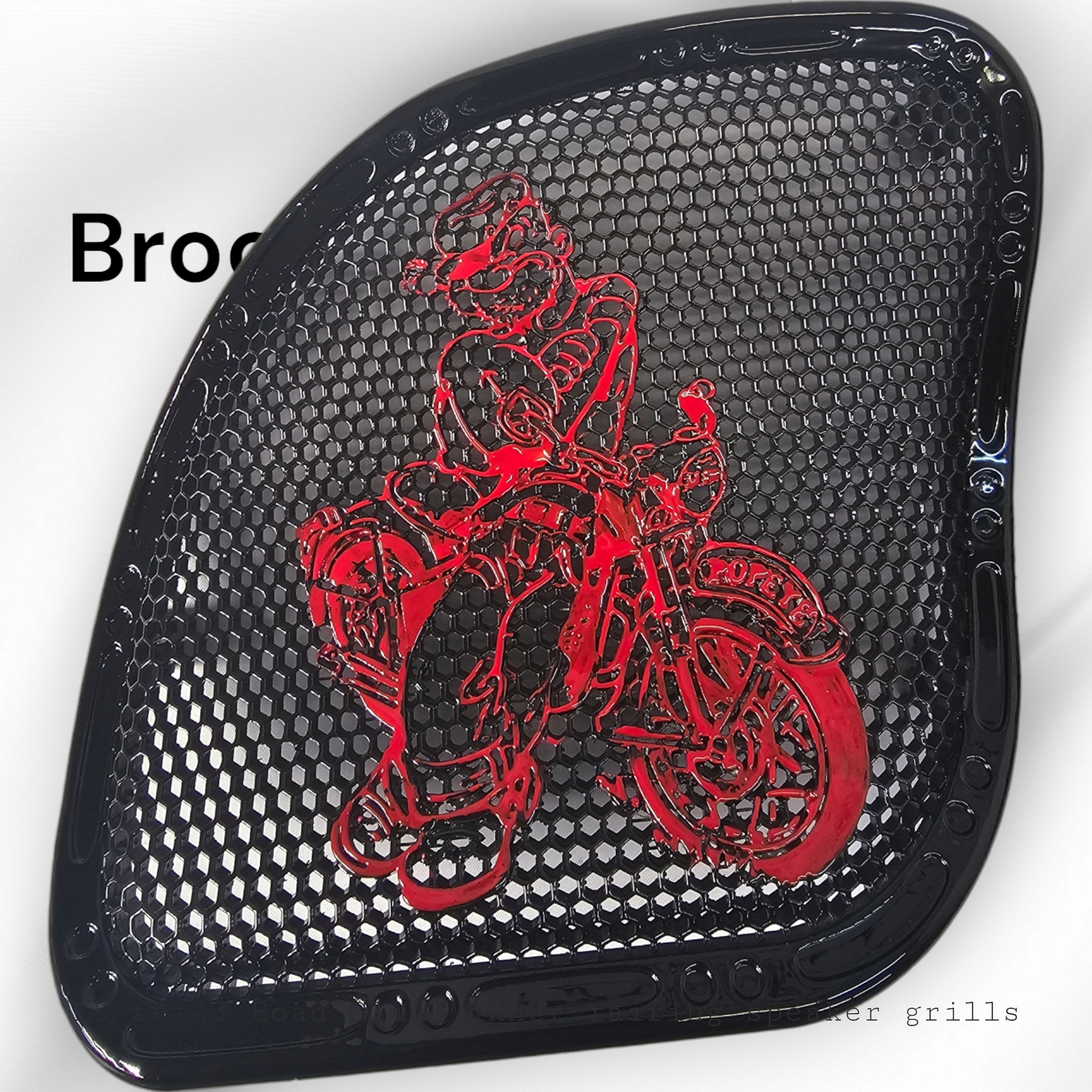 98 to 2024 Road Glide 3D Popeye speakers grill covers set