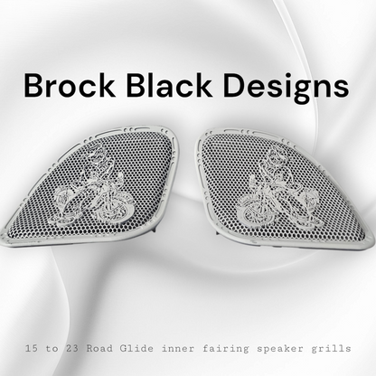98 to 2024 Road Glide 3D Popeye speakers grill covers set