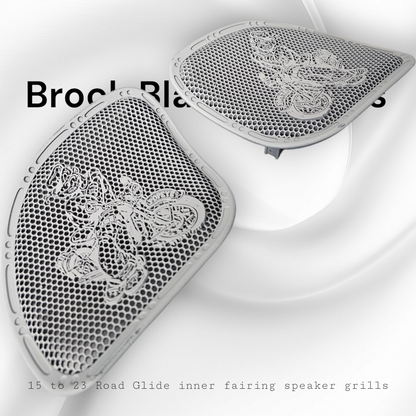 98 to 2024 Road Glide 3D Popeye speakers grill covers set