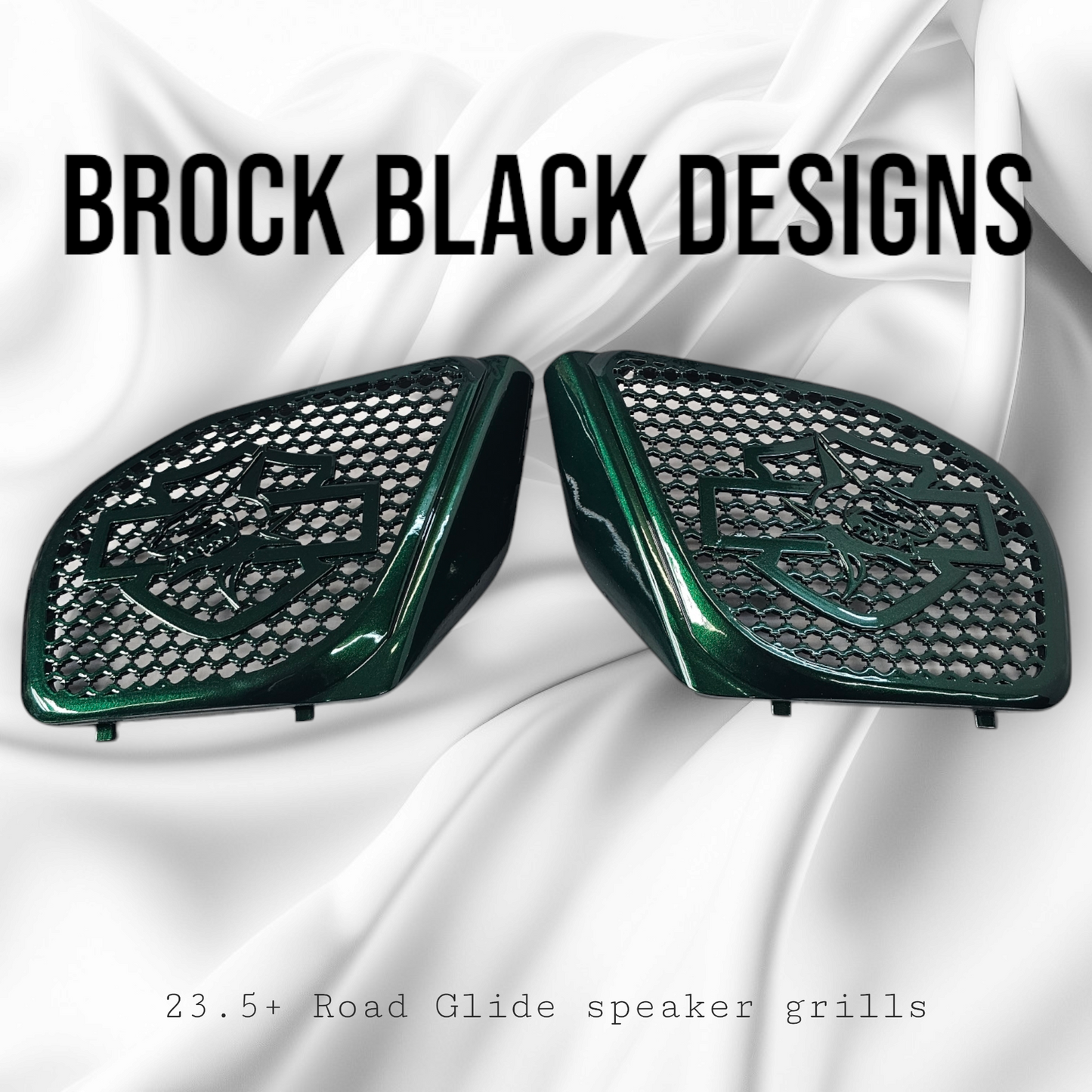 98-2024 Road Glide 3D shark speakers grill covers set