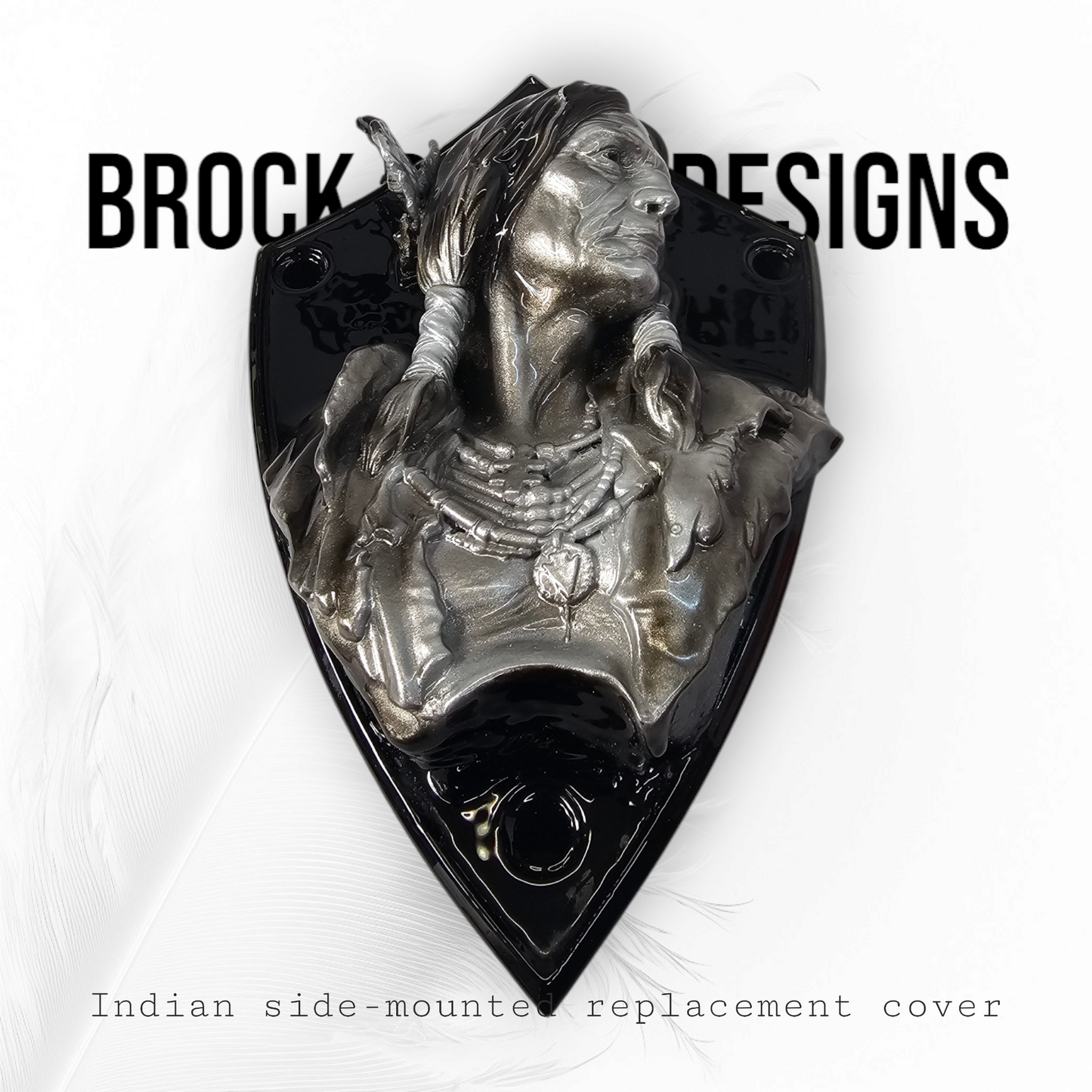 Native American bust Horn cover