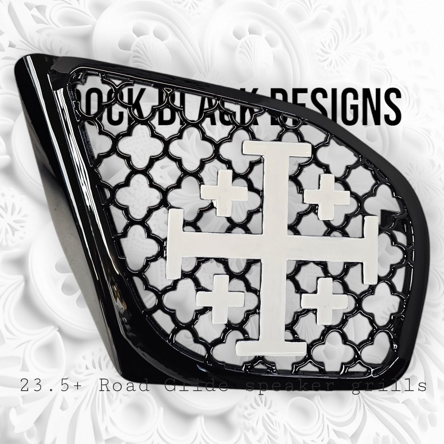 98-2024 Road Glide 3D 5 fold cross speakers grill covers set