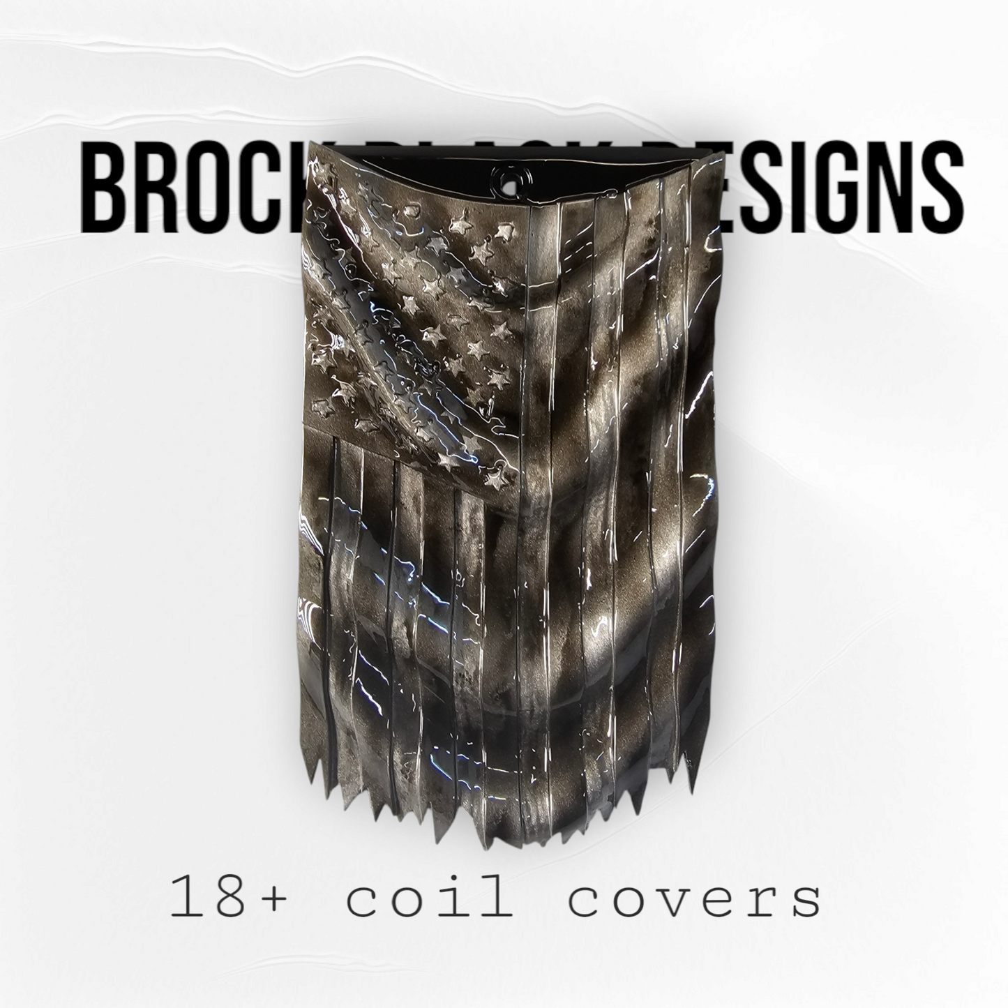 Draped American flag coil cover