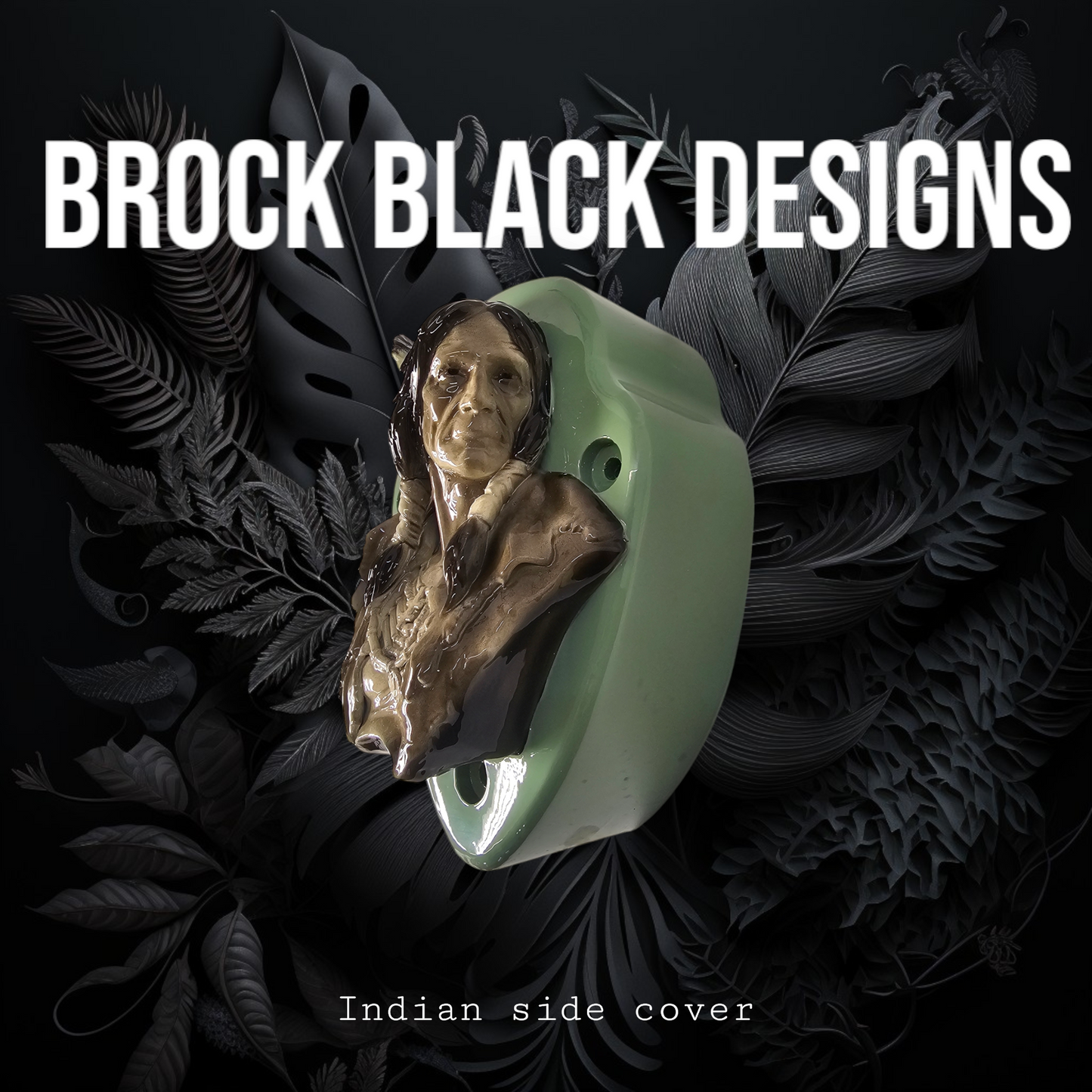 Native American bust Horn cover