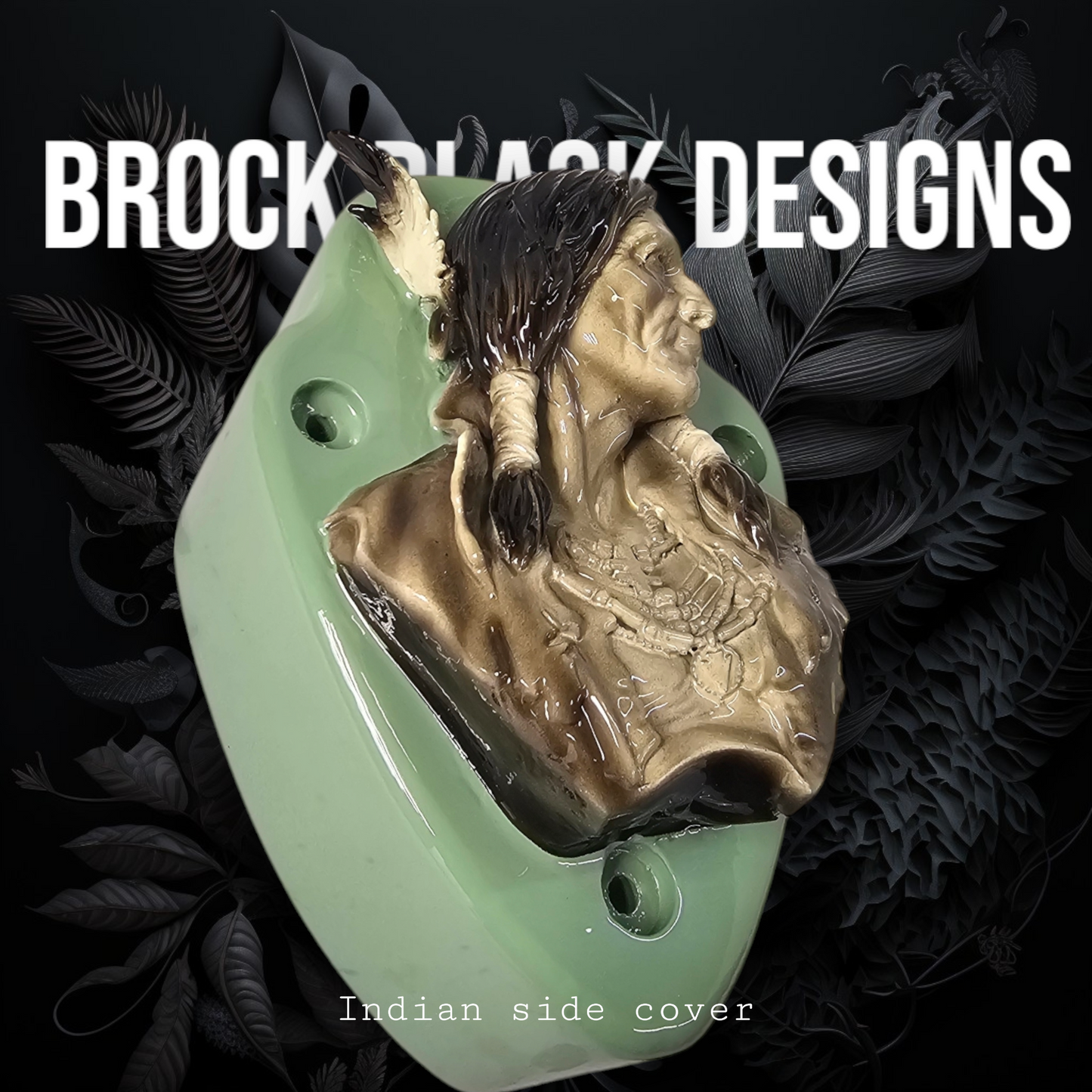 Native American bust Horn cover