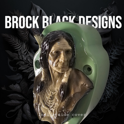 Native American bust Horn cover
