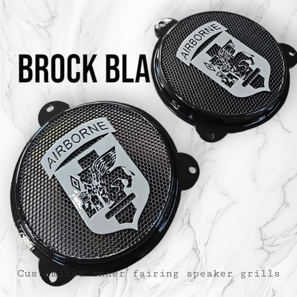 97-25+ Harley inner 3D SOUTHERN EUROPEAN TASK FORCE Airborne speakers grill covers set