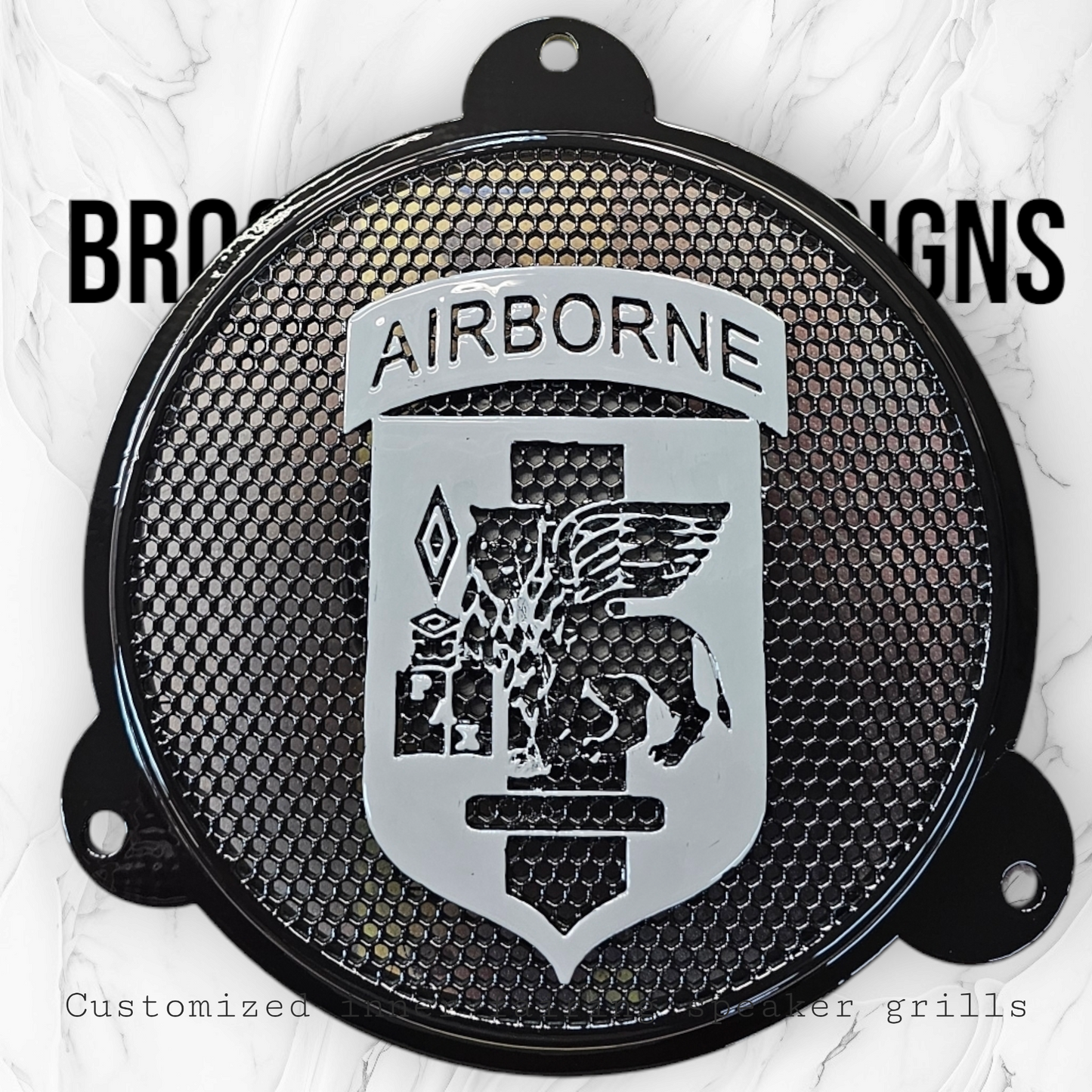 97-25+ Harley inner 3D SOUTHERN EUROPEAN TASK FORCE Airborne speakers grill covers set