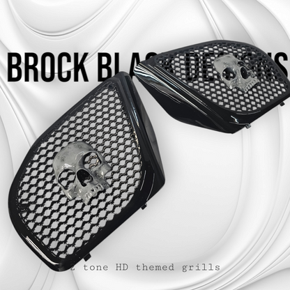 98-2024 Road Glide 3D Ancient Skull speakers grill covers set