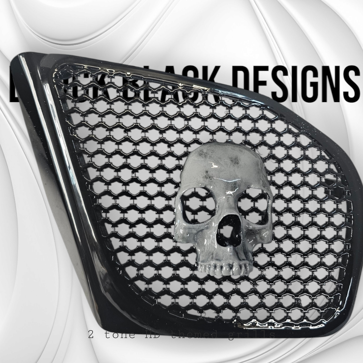 98-2024 Road Glide 3D Ancient Skull speakers grill covers set
