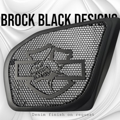 98-2024 Road Glide 3D shark speakers grill covers set