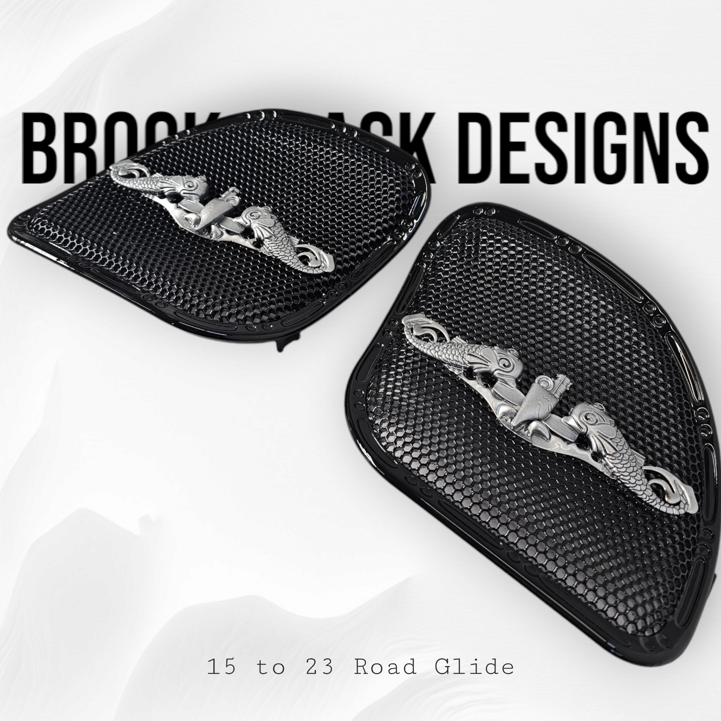 98-2025 Road Glide 3D Navy Enlisted Submarine Dolphins speakers grill covers set