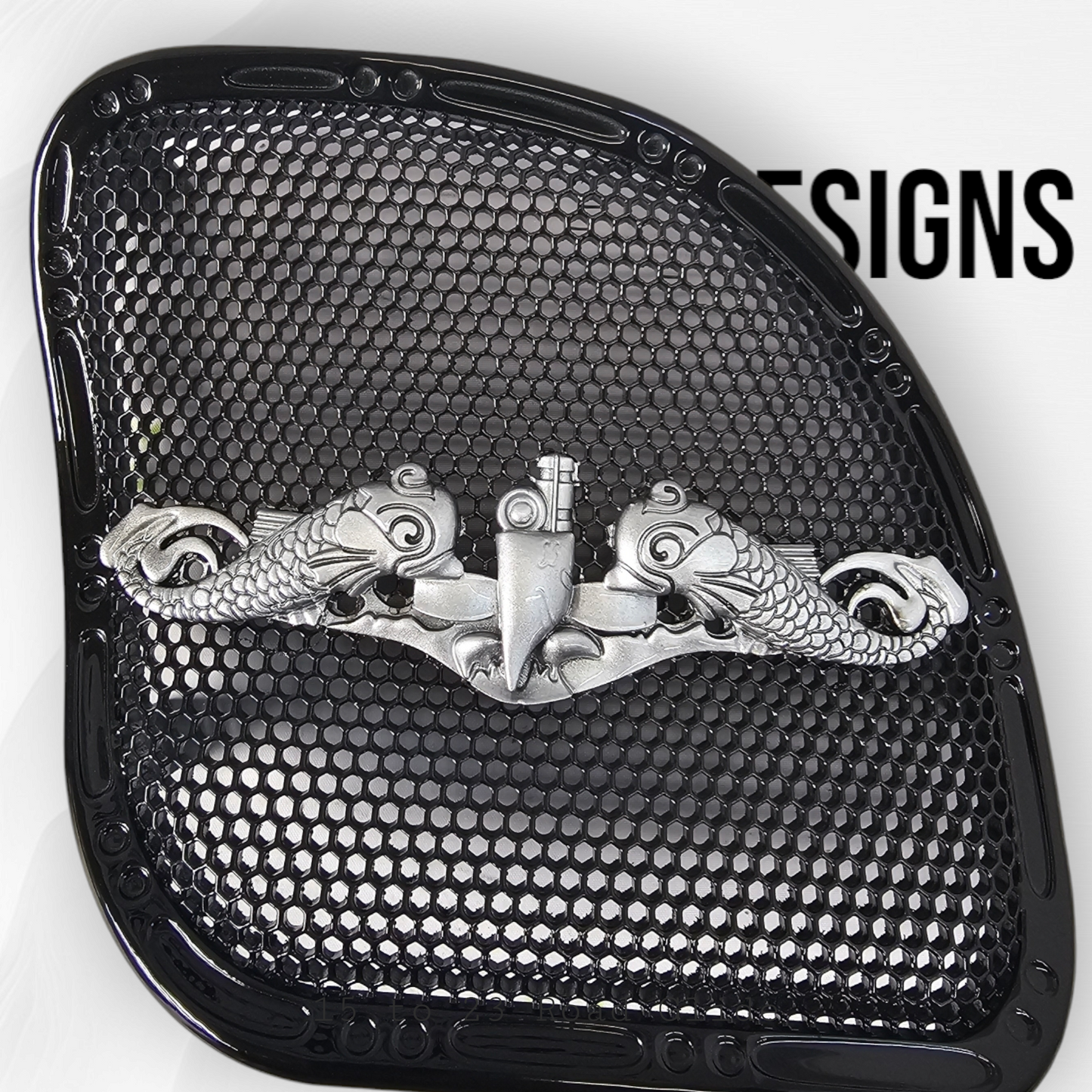 98-2025 Road Glide 3D Navy Enlisted Submarine Dolphins speakers grill covers set